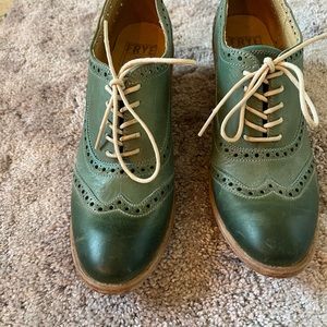 Frye Retro Style Oxford Women's Shoes in Teal